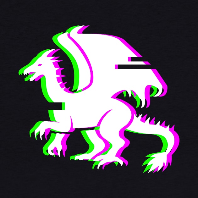 Retro Glitch Fantasy Dragon by MeatMan